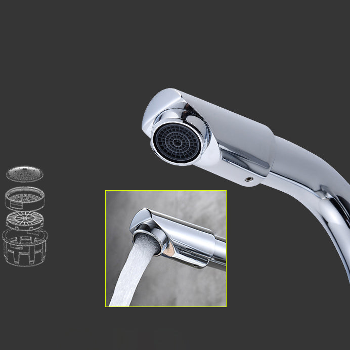 Kalsten | Chrome Round Washbasin Faucet with Swivel Spout for the Bathroom