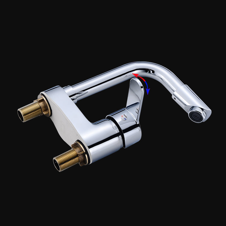 Kalsten | Chrome Round Washbasin Faucet with Swivel Spout for the Bathroom