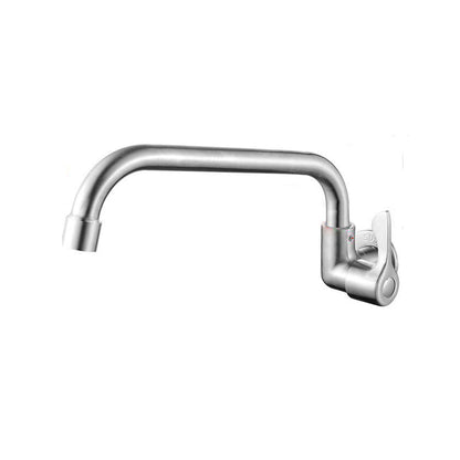 BowLift | Modern Bridge Faucet 304 Stainless Steel Knob Handle Swivel Spout Wall Mounted Faucet