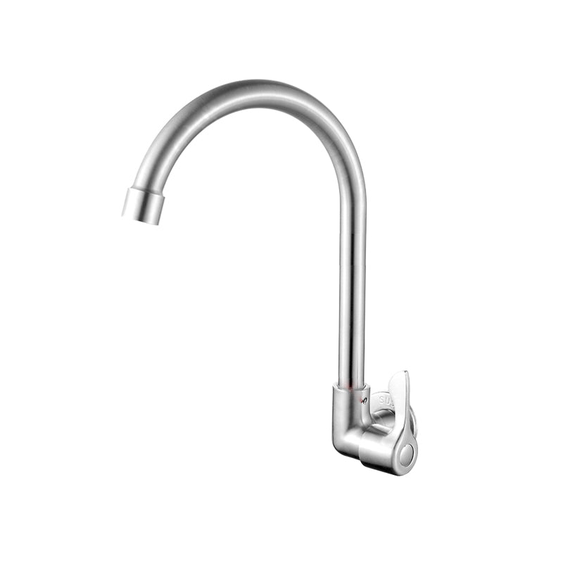 Kalsten | Modern Bridge Water Faucet 304 Stainless Steel Knob Handle Swivel Spout Wall Mounted Faucet