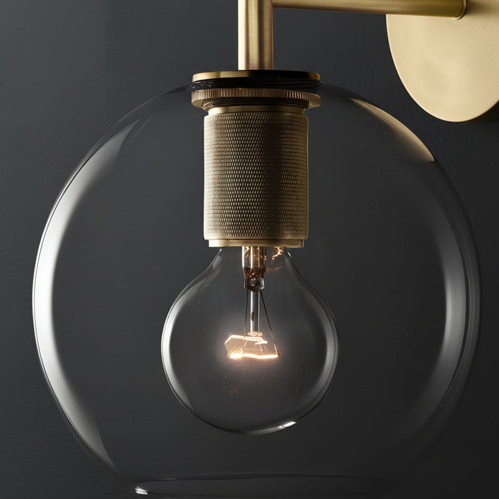 LED Wall Sconce Light – Modern Postmodern Gold Glass Minimalist (25x12cm / 9.8x4.7in) | Kalsten