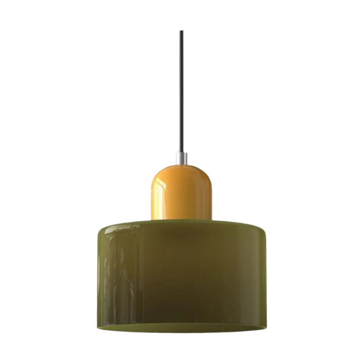 Glass pendant light – Elegant cylindrical pendant light for cozy living spaces | Kalsten