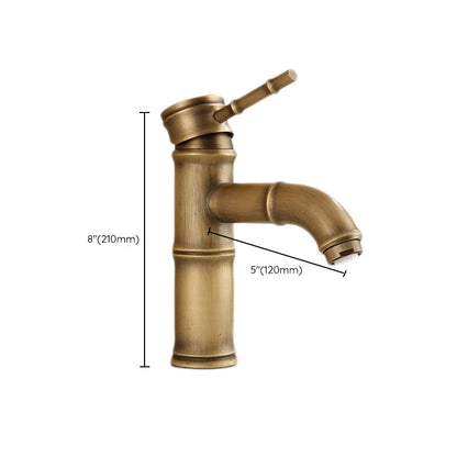 BowLift | Farmhouse Brass Bathroom Faucet With Lever Handle Single Hole Sink Faucet