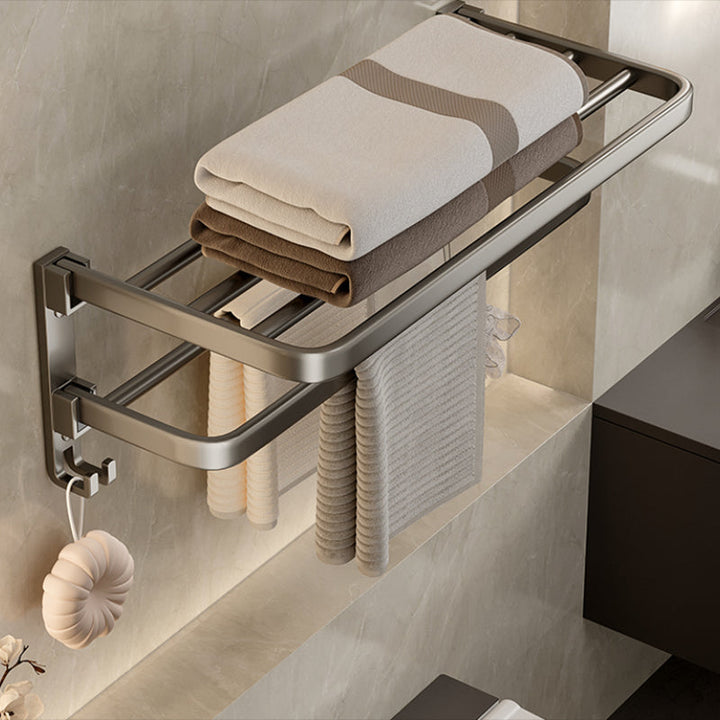 Kalsten | Modern Stainless Steel Bathroom Shelf Bathroom Accessories Set Towel Holder Bathroom Set