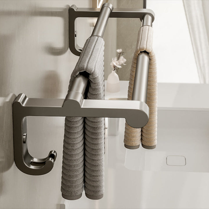 Kalsten | Modern Stainless Steel Bathroom Shelf Bathroom Accessories Set Towel Holder Bathroom Set