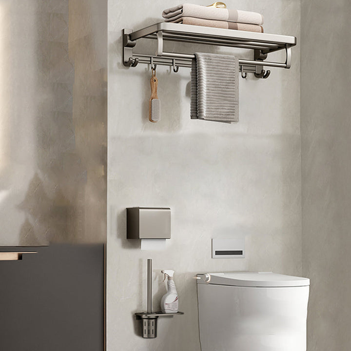 Kalsten | Modern Stainless Steel Bathroom Shelf Bathroom Accessories Set Towel Holder Bathroom Set