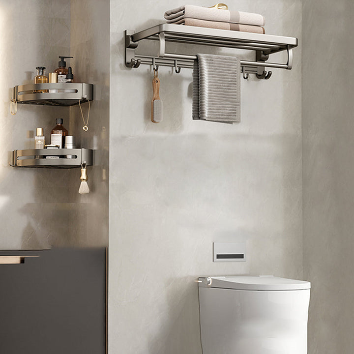 Kalsten | Modern Stainless Steel Bathroom Shelf Bathroom Accessories Set Towel Holder Bathroom Set