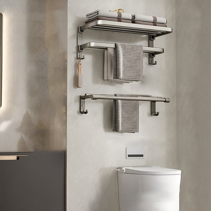 Kalsten | Modern Stainless Steel Bathroom Shelf Bathroom Accessories Set Towel Holder Bathroom Set