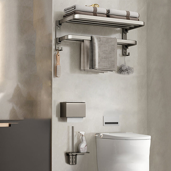 Kalsten | Modern Stainless Steel Bathroom Shelf Bathroom Accessories Set Towel Holder Bathroom Set