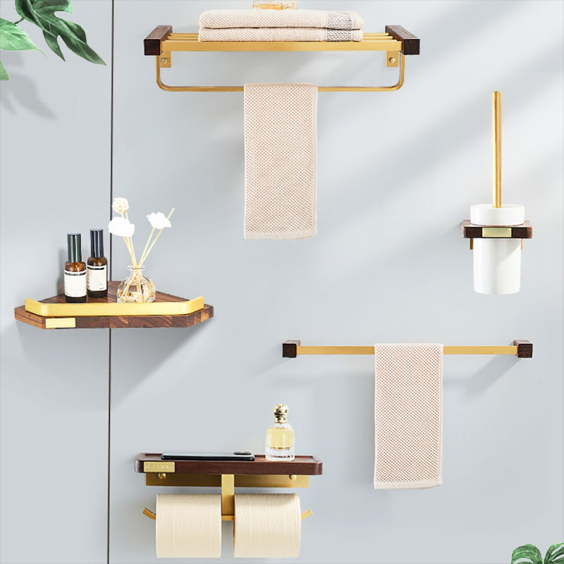 Kalsten | Modern Gold Bathroom Accessory Set Bathroom Shelf Paper Holder Bathroom Accessory Set