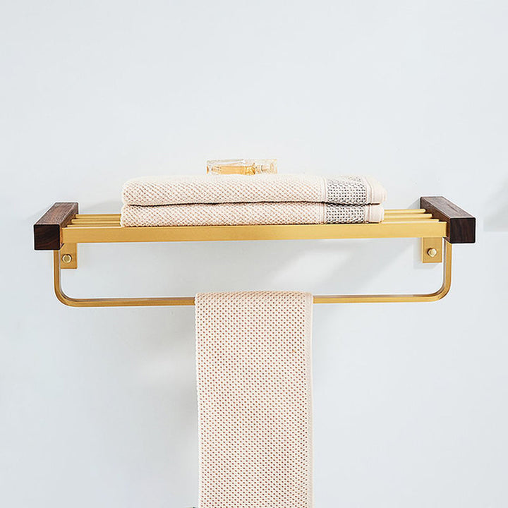 Kalsten | Modern Gold Bathroom Accessory Set Bathroom Shelf Paper Holder Bathroom Accessory Set
