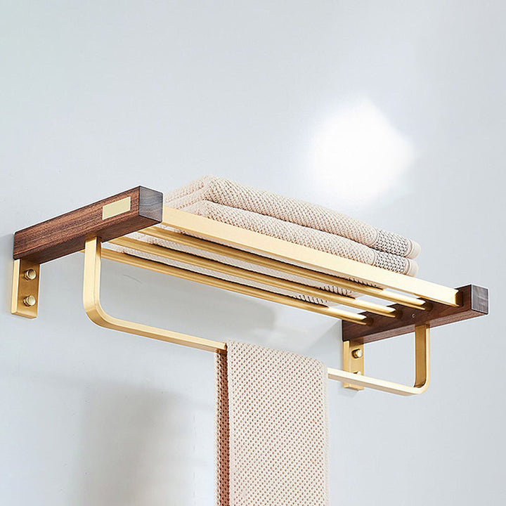 Kalsten | Modern Gold Bathroom Accessory Set Bathroom Shelf Paper Holder Bathroom Accessory Set