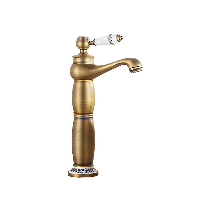 BowLift | Low arch country vessel faucet single lever brass faucet for bathroom