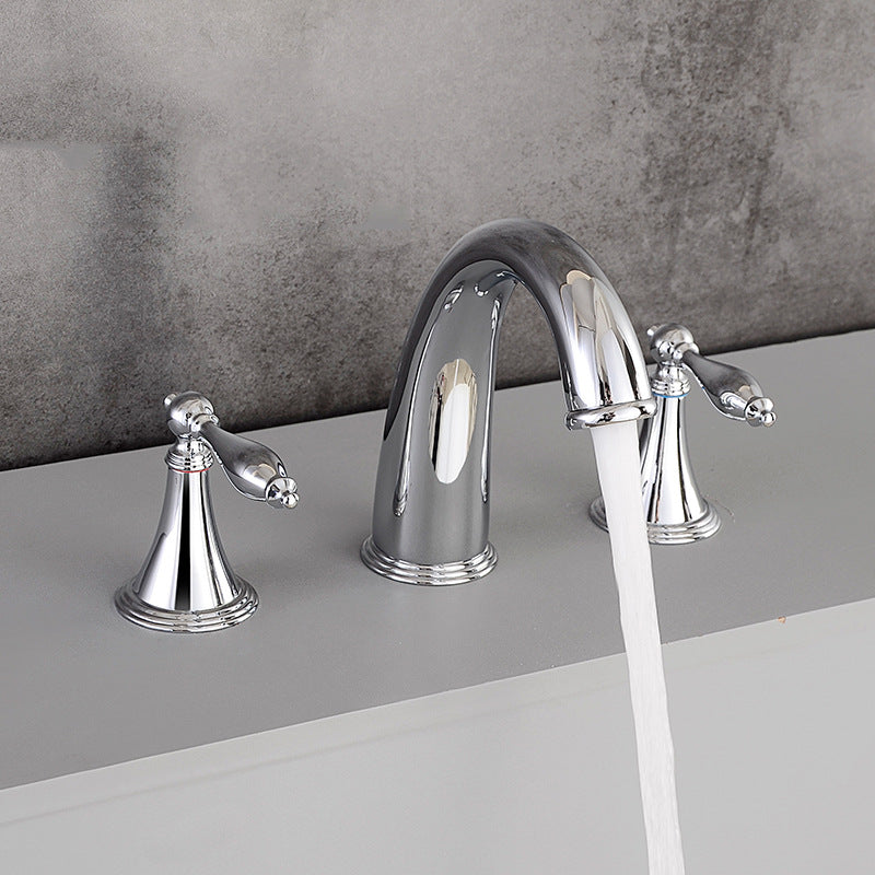 Kalsten | Modern widespread sink faucet Simple bathroom double handle faucet with lever handle
