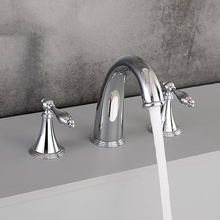 Kalsten | Modern widespread sink faucet Simple bathroom double handle faucet with lever handle