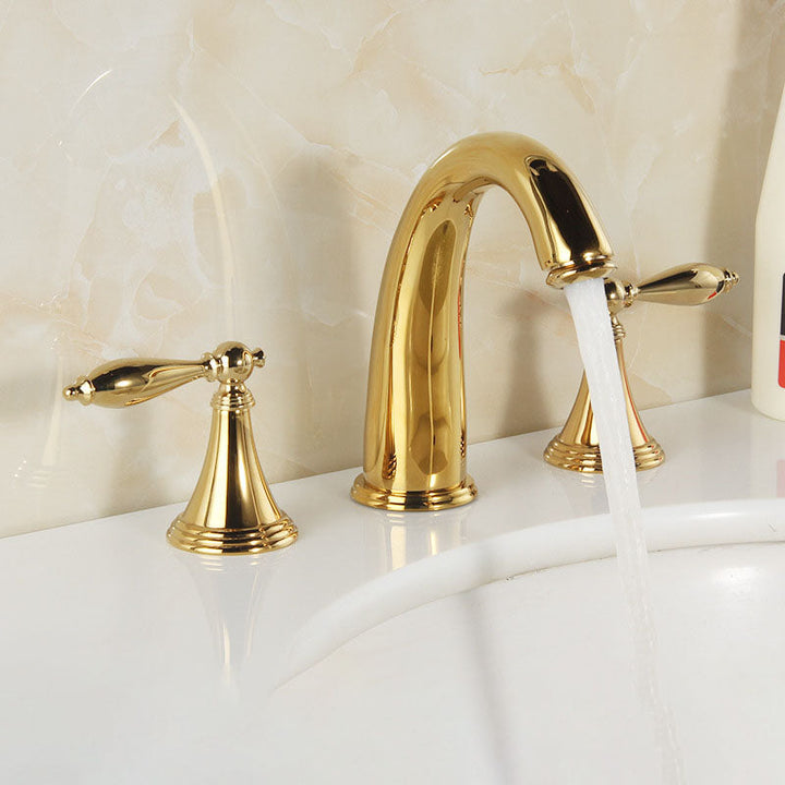 Kalsten | Modern widespread sink faucet Simple bathroom double handle faucet with lever handle