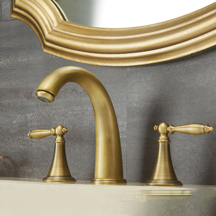 Kalsten | Modern widespread sink faucet Simple bathroom double handle faucet with lever handle
