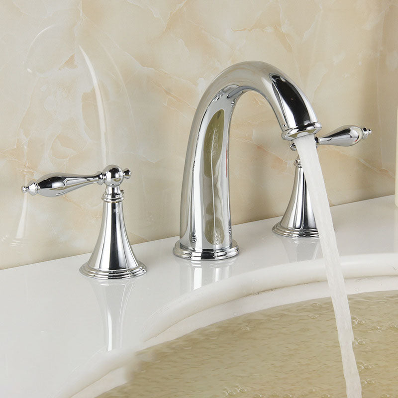 Kalsten | Modern widespread sink faucet Simple bathroom double handle faucet with lever handle
