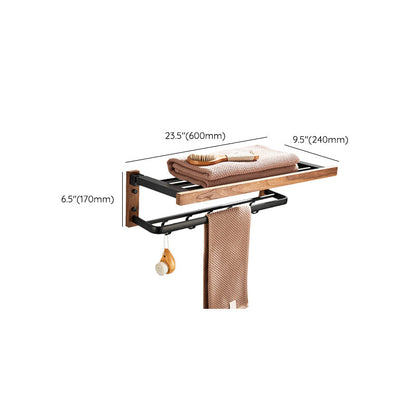 BowLift | Wood and Aluminum Bath Accessory Set Black Bathroom Accessory Kit