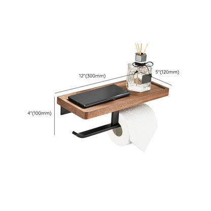 BowLift | Wood and Aluminum Bath Accessory Set Black Bathroom Accessory Kit