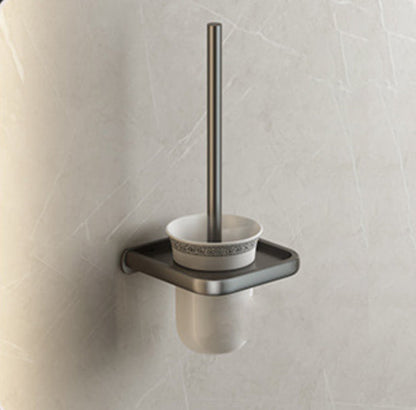 BowLift | Contemporary Bathroom Accessory Set Grey Aluminum Bathroom Accessory Kit