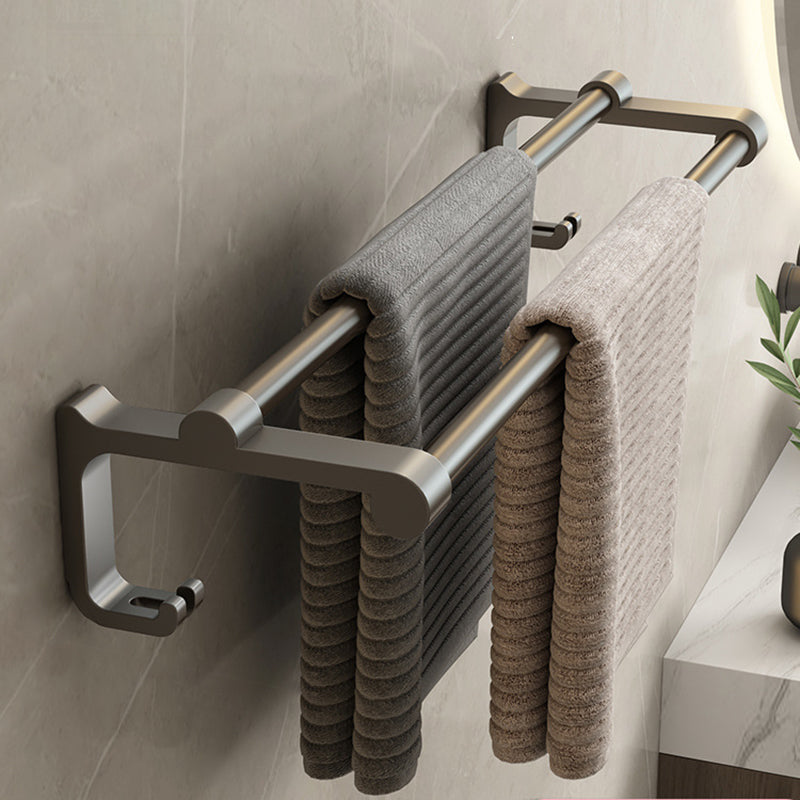 BowLift | Contemporary Bathroom Accessory Set Grey Aluminum Bathroom Accessory Kit