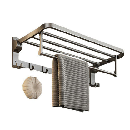 Contemporary Bathroom Accessory Set Grey Aluminium Bathroom Accessory Set
