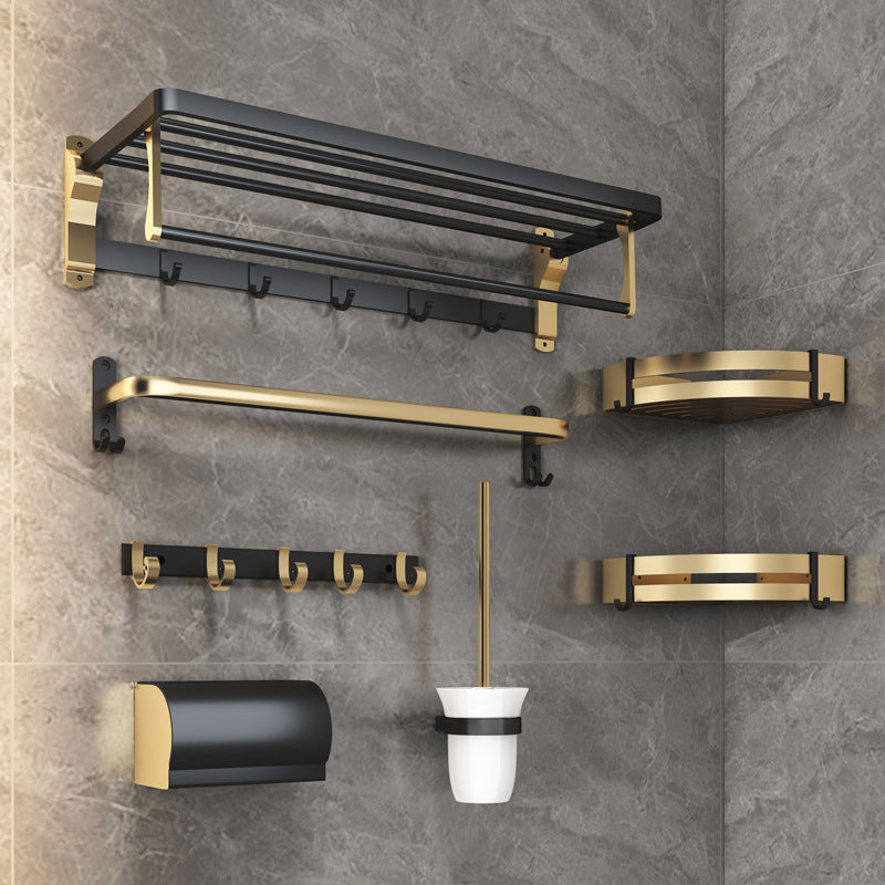 Kalsten | Black & Brass Bathroom Set Modern Style Bathroom Accessories As Individual Piece Or As Set