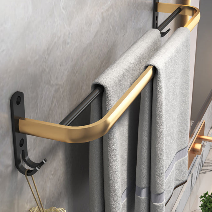 Kalsten | Black & Brass Bathroom Set Modern Style Bathroom Accessories As Individual Piece Or As Set