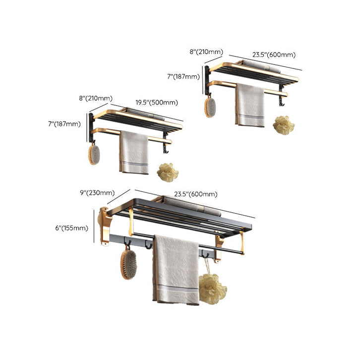 Kalsten | Black & Brass Bathroom Set Modern Style Bathroom Accessories As Individual Piece Or As Set