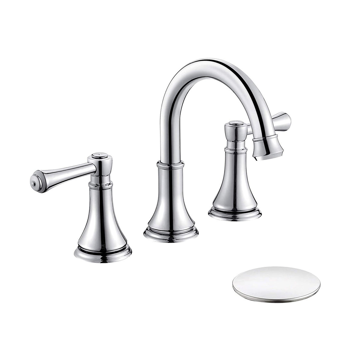 BowLift | Modern Sink Faucet Widespread Faucet with 2 Handles and 3 Holes