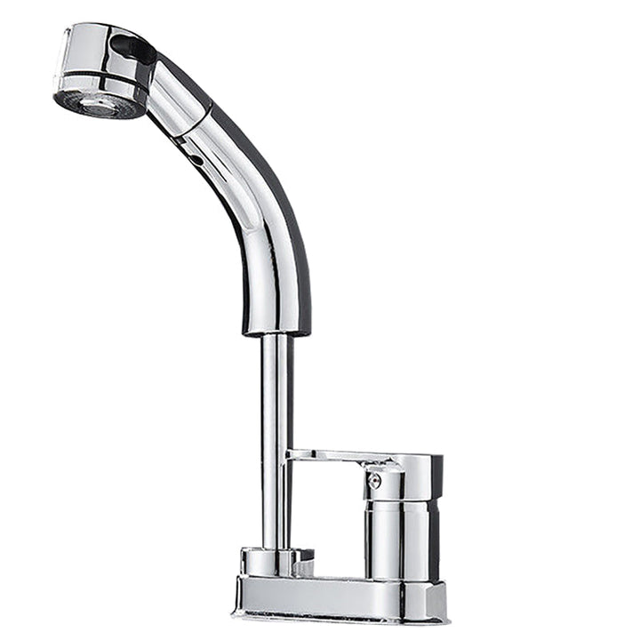 Kalsten | Modern Style Sink Faucet Copper Handle Low Arc Pull-Out Sink Faucet
