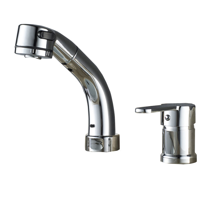 Kalsten | Modern Style Sink Faucet Copper Handle Low Arc Pull-Out Sink Faucet