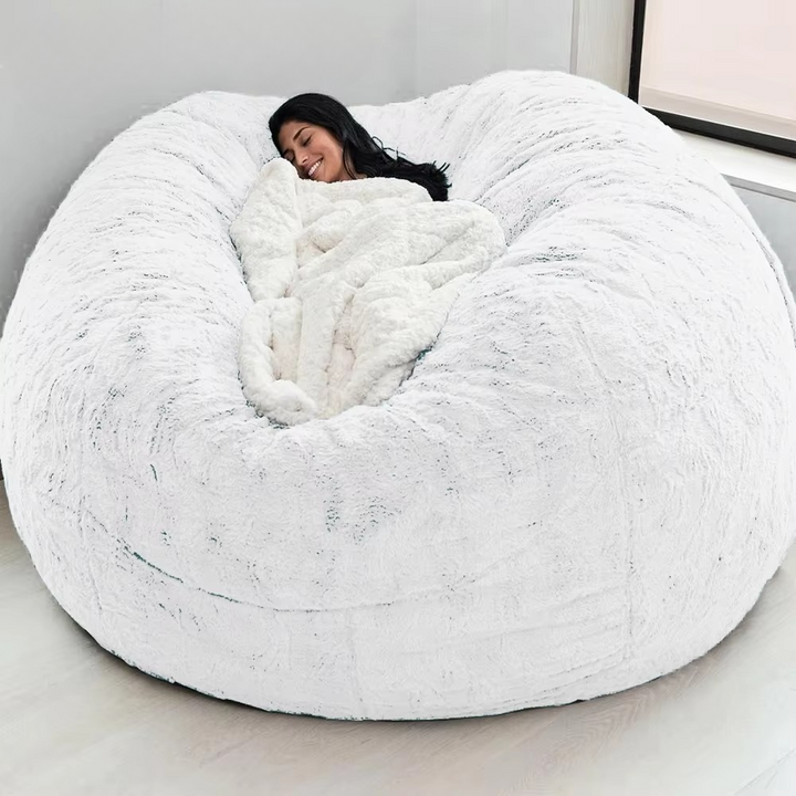Kalsten | Giant 5ft Fluffy Faux Fur Bean Bag Cover – Ultra-Soft Lounge Sofa (Cover Only)