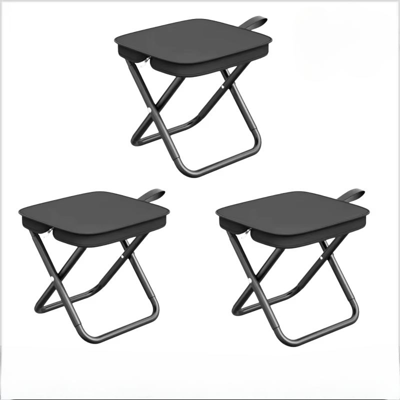 Kalsten | Portable Folding Camping Stool with Adjustable Zippers and Metal Frame