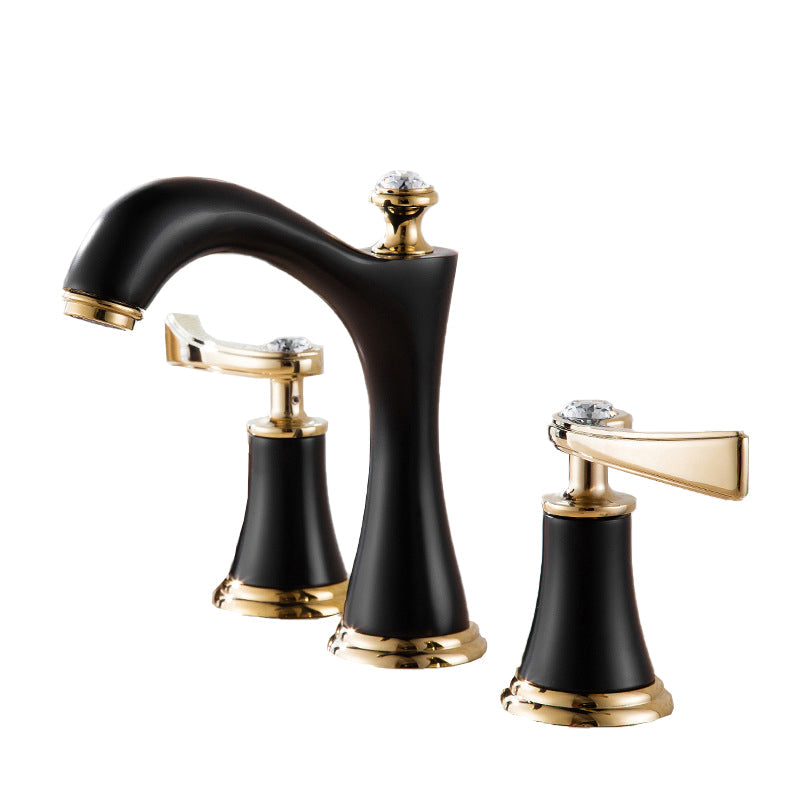 Kalsten | Modern Vessel Faucet Brass 2 Handles Low Arc Vessel Faucet for Home