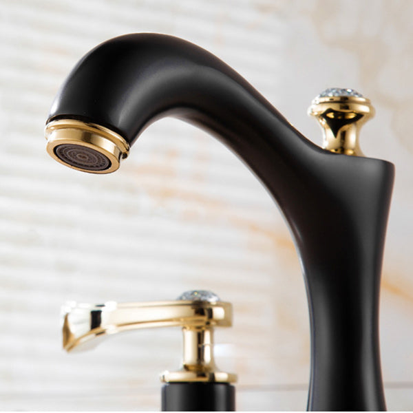 Kalsten | Modern Vessel Faucet Brass 2 Handles Low Arc Vessel Faucet for Home