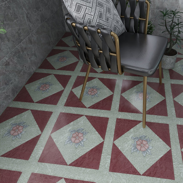 Kalsten | Peel and Stick PVC Flooring Matt Vinyl Flooring with Stone Look