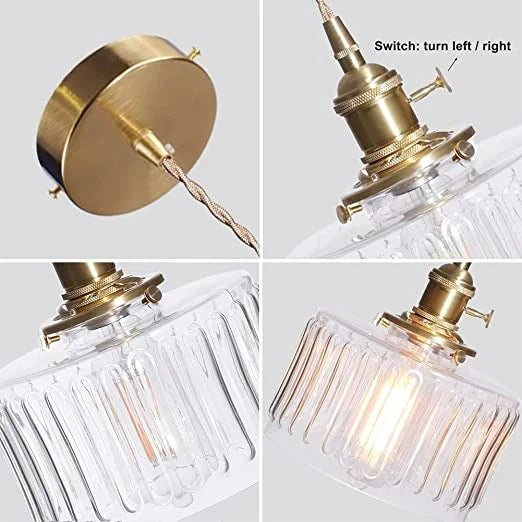 Nordic Retro 1 Light Glass Pendant Light | Kalsten