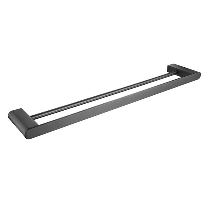 BowLift | 5-piece modern bathroom accessory set made of stainless steel with towel rail/robe hooks/toilet paper holder