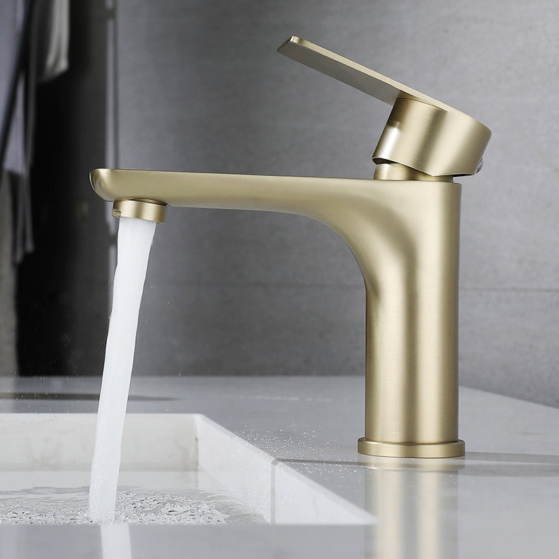 Modern Copper Single-Handle Low Arc Vessel Faucet for Home