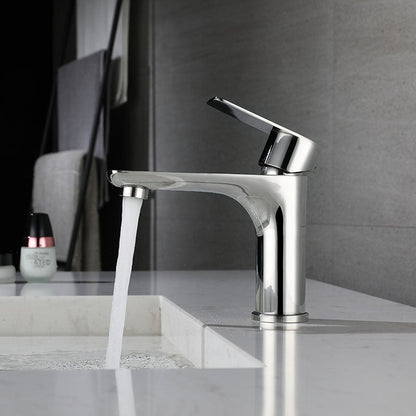 Modern Copper Single-Handle Low Arc Vessel Faucet for Home