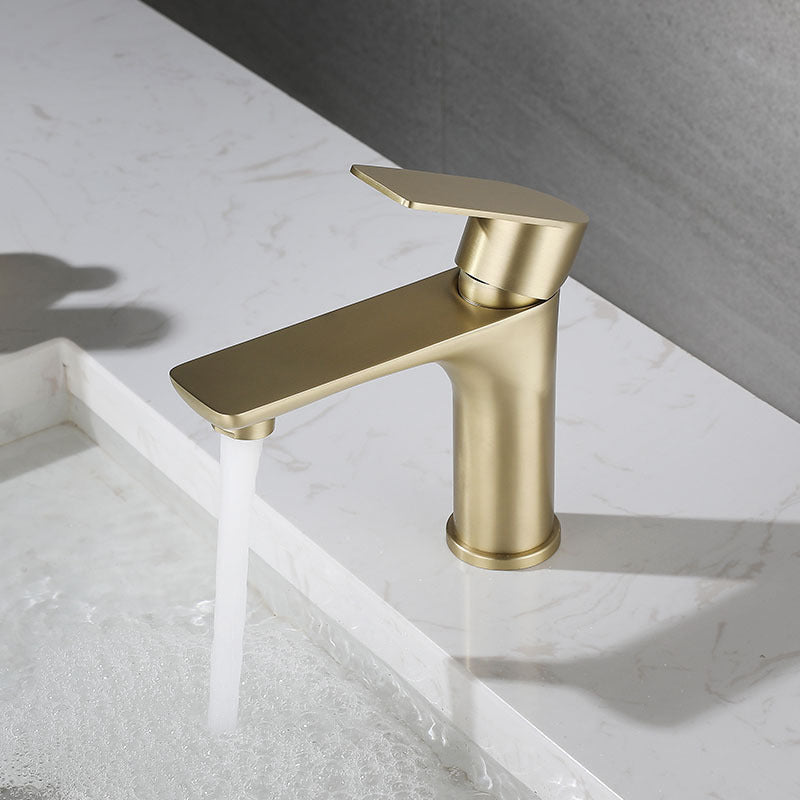 Modern Copper Single-Handle Low Arc Vessel Faucet for Home