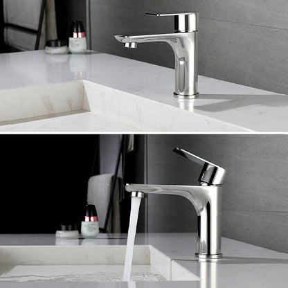 Modern Copper Single-Handle Low Arc Vessel Faucet for Home