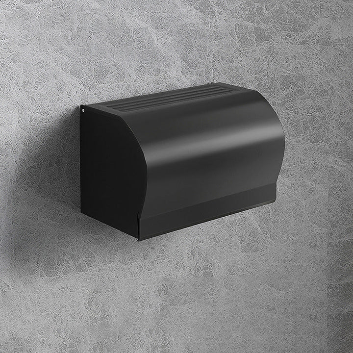 Kalsten | Modern Matte Black Bathroom Accessory Set with Bath Shelf/Towel Hooks/Towel Bar