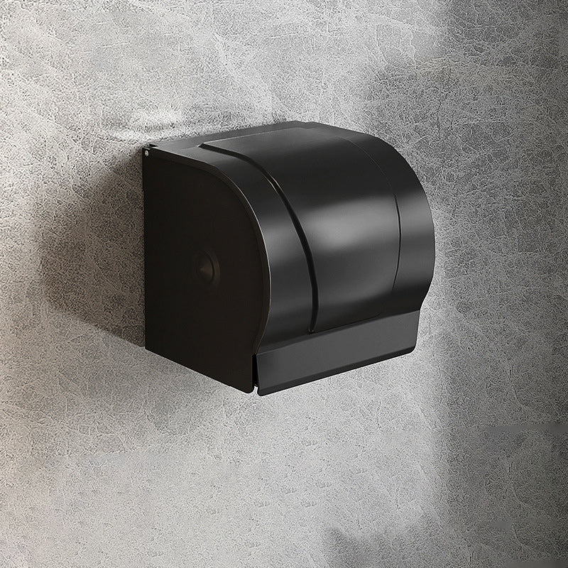 Kalsten | Modern Matte Black Bathroom Accessory Set with Bath Shelf/Towel Hooks/Towel Bar