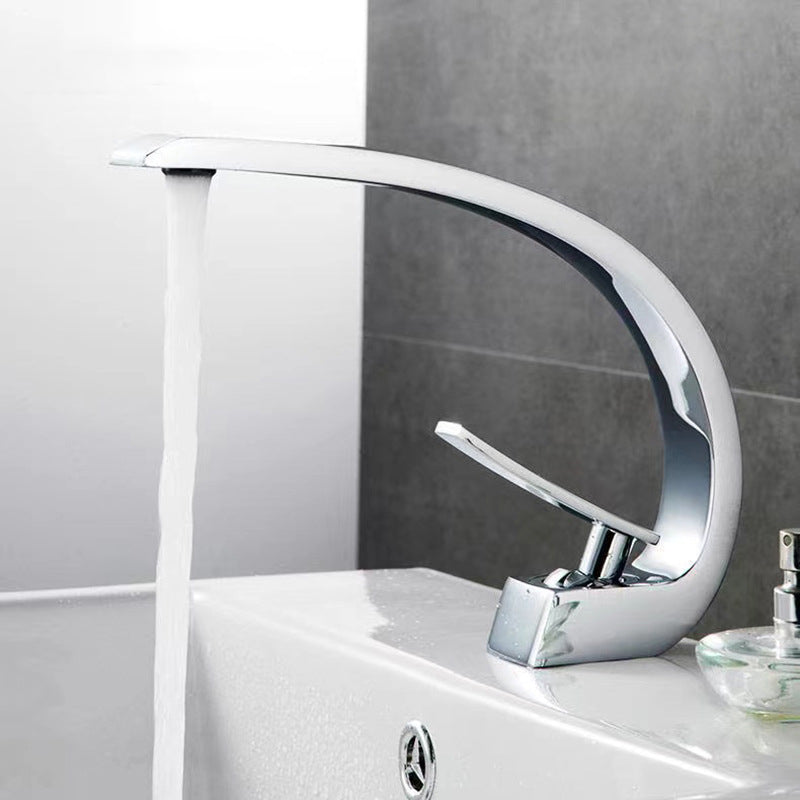 BowLift | 17 cm High Basin Faucet Luxury 1 Hole Basin Faucet Cubic Bathroom Faucet