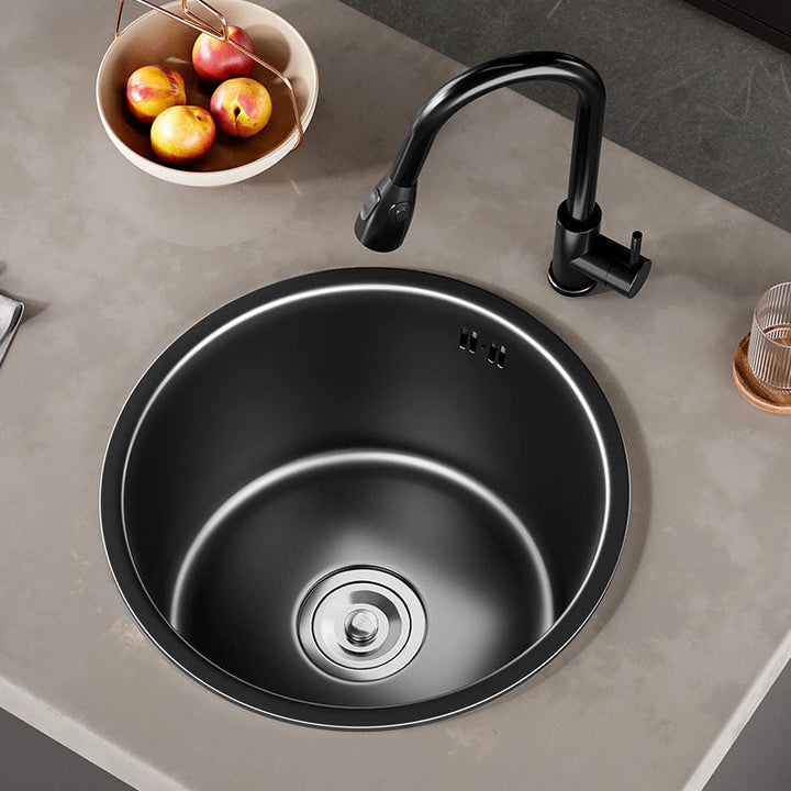Kalsten | Contemporary Style Round Kitchen Sink Stainless Steel Kitchen Sink