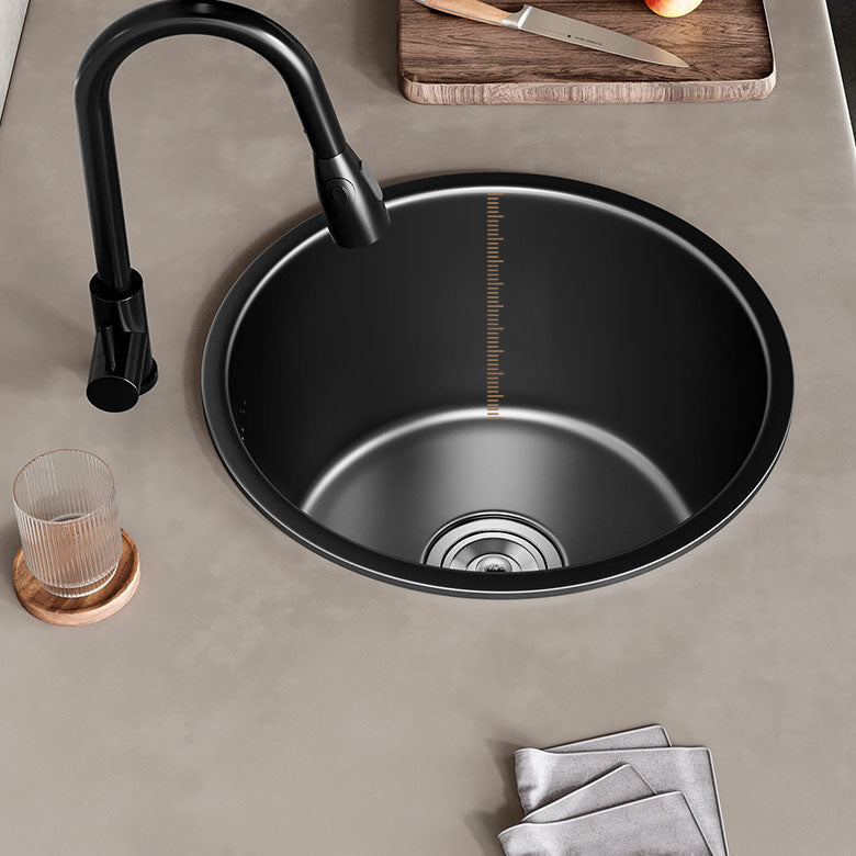 Kalsten | Contemporary Style Round Kitchen Sink Stainless Steel Kitchen Sink