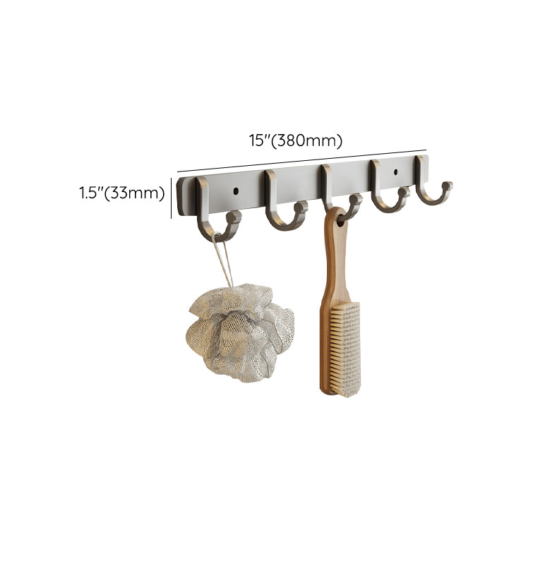 Contemporary Bathroom Accessory Set Grey Aluminium Bathroom Accessory Set